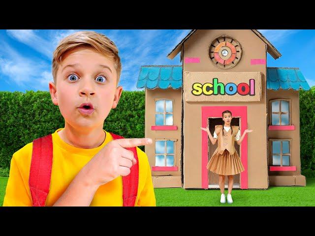 Cardboard SCHOOL Adventure for kids