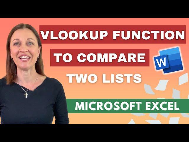 HOW TO: compare two columns in Excel using VLOOKUP