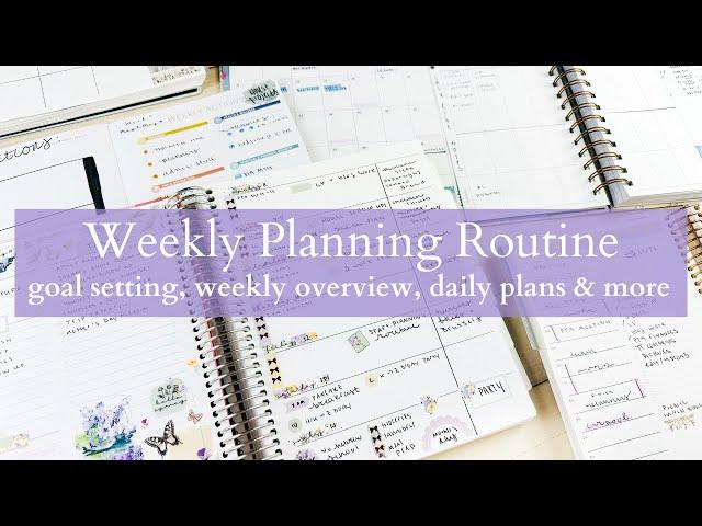 PLAN WITH ME | Weekly Reset Routine: Goal Setting + Weekly Overview  + Daily Planning