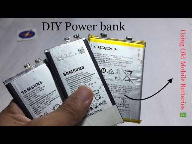 How To Make Power bank Using Old Mobile Batteries | How to Make Power Bank @HammadExperiment