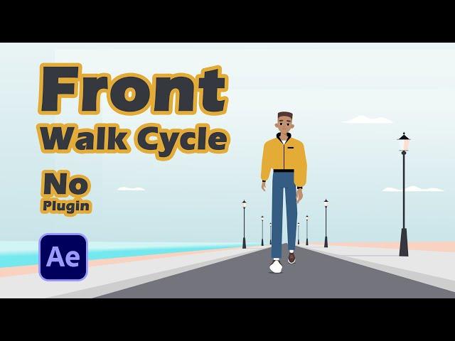 Front Walk Cycle Animation In After Effects | No-Plugin