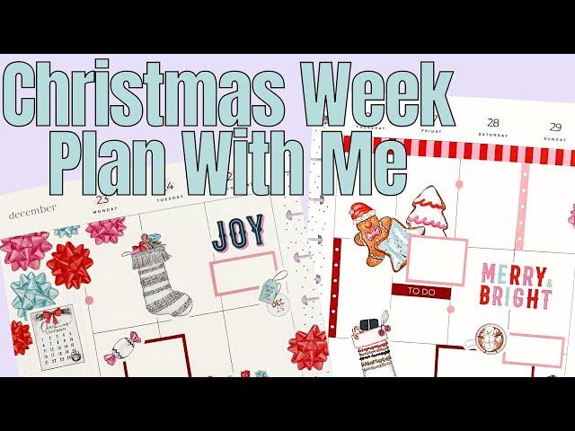 Christmas Week Plan With Me | Live Love Posh Christmas Stickers | Classic Happy Planner