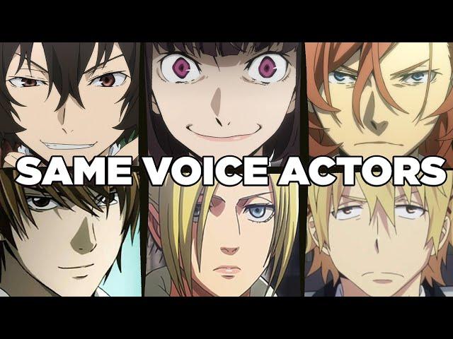 Bungo Stray Dogs Characters Japanese Dub Voice Actors Same Anime Characters (Seven Deadly Sins)