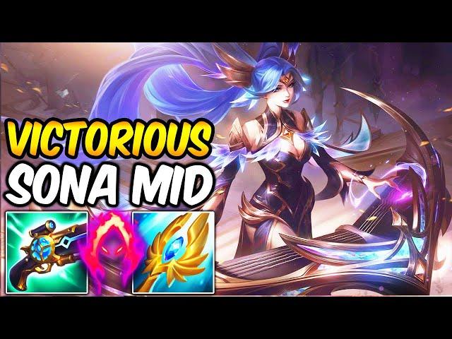 VICTORIOUS SONA FULL AP DARK HARVEST | New Build & Runes | League of Legends | S14