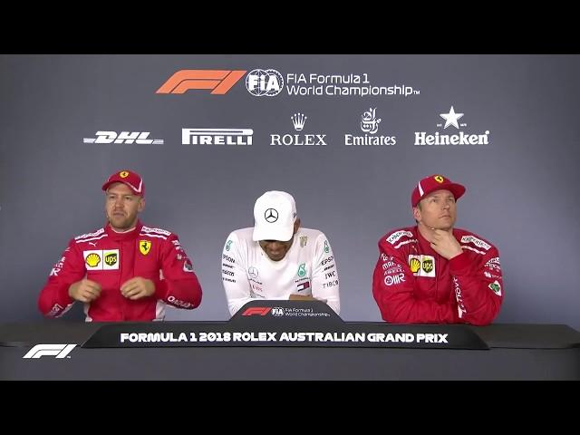 Formula 1 Melbourne 2018 * Press Conference * Kimi Räikkönen Iceman