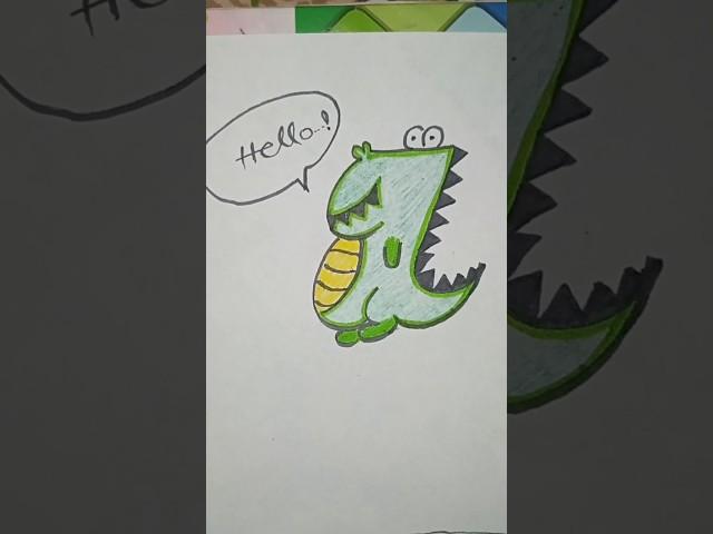 So cute Elagator drawing..come let draw with me#trendingshorts