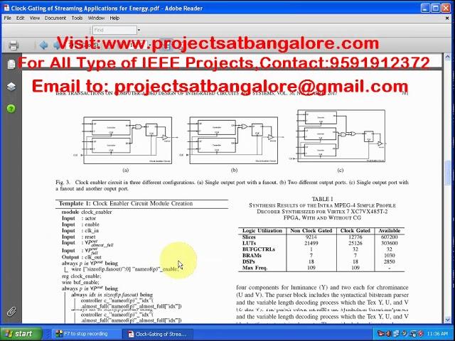 Clock-Gating of Streaming Applications for Energy Efficient Implementations on FPGAs