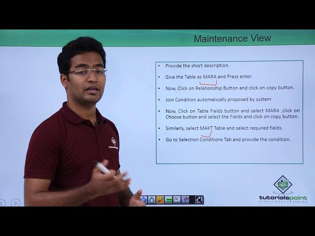 SAP ABAP - Maintenance View