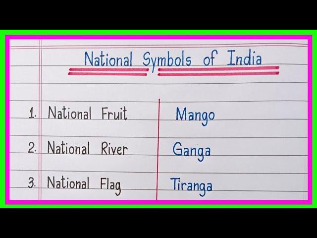 National Symbols of India | Indian National Symbols in English | Learn National Symbols of India