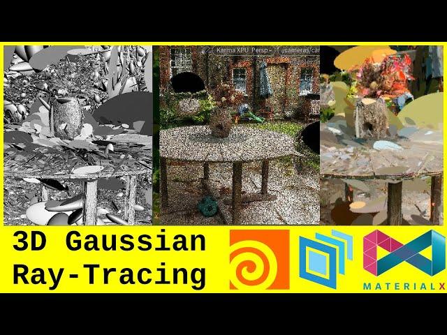 3D Gaussian Ray-Tracing in Houdini using USD and MaterialX