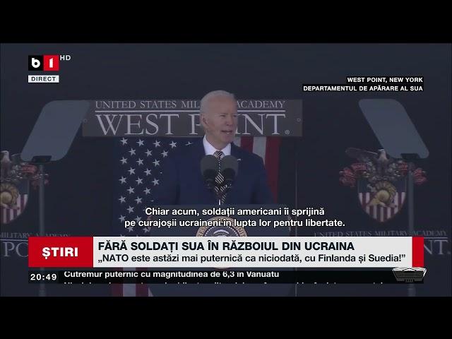 FĂRĂ SOLDAȚI SUA ÎN RĂZBOIUL DIN UCRAINA. Știri B1TV_ 26 mai 2024