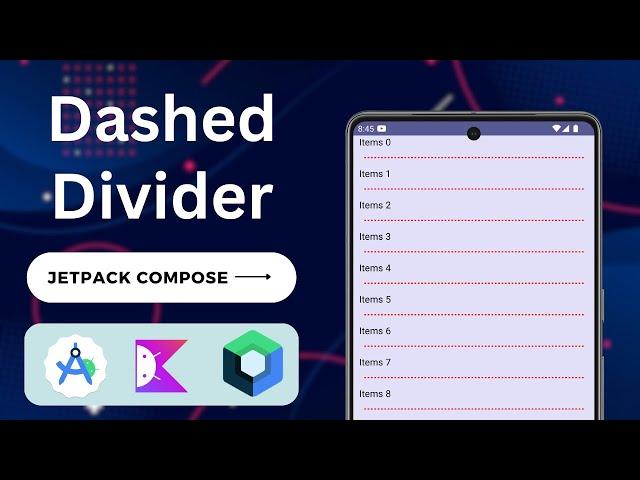 Dashed divider in Jetpack Compose | Android | Kotlin | Android Studio Giraffe #jetpackcompose