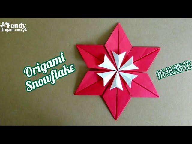 Origami Snowflake/ Paper 6-Point Star for Christmas 折纸雪花星