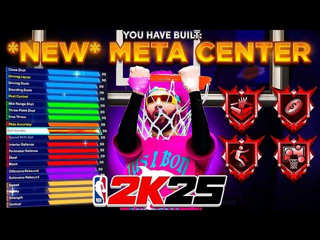 My *NEW* "META CENTER" BUILD IS DOMINATING NBA 2K25! BEST PF/CENTER BUILD on NBA 2K25