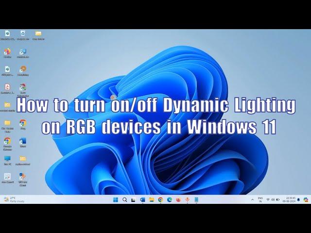 How to turn on/off Dynamic Lighting on RGB devices in Windows 11