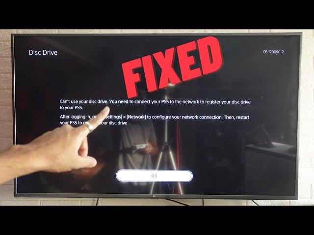Can't use your disc drive. You need to connect your ps5 to the network