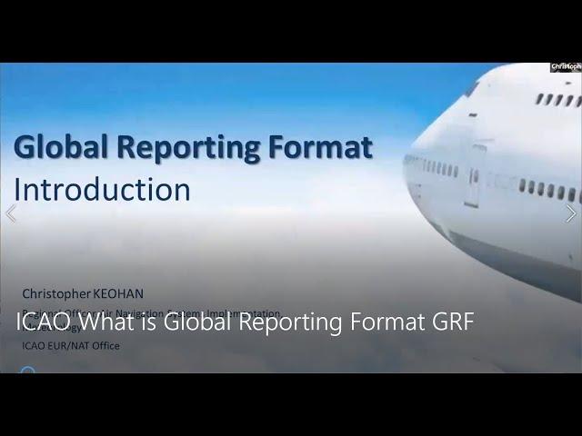 ICAO What is Global Reporting Format GRF