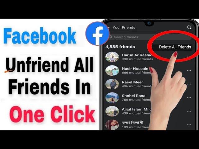 Facebook all friend unfriend in one click 2024 | How to Unfriend all friends on Facebook 2024