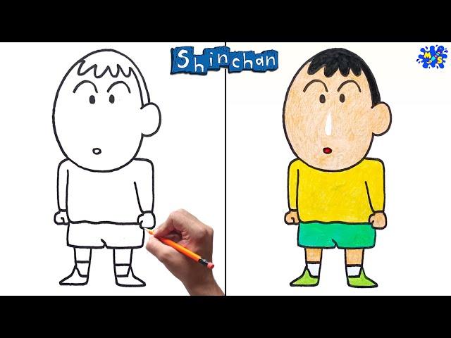 Shinchan Drawing || How to Draw Bo chan