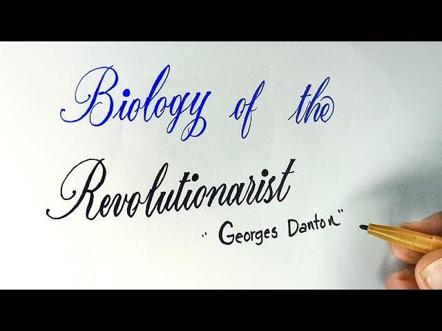 Stylish Calligraphy Of "Biology Of the Revolutionarist Georges Danton