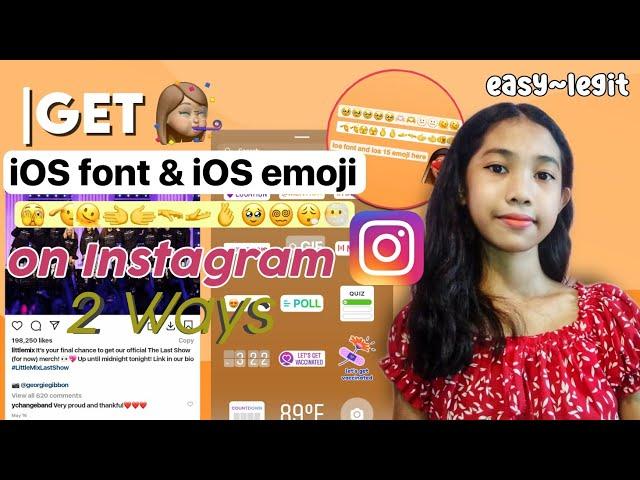 iOS 15 Emoji & iOS Font on INSTAGRAM "2 Ways" How To |Lovely Umali