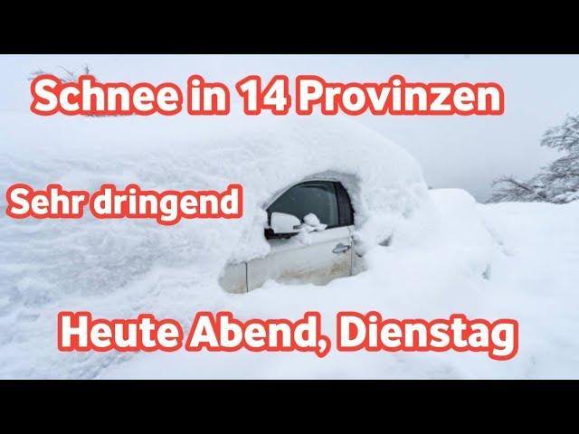 Warnung vor einem riesigen Schneechaos heute Abend und in den nächsten Stunden