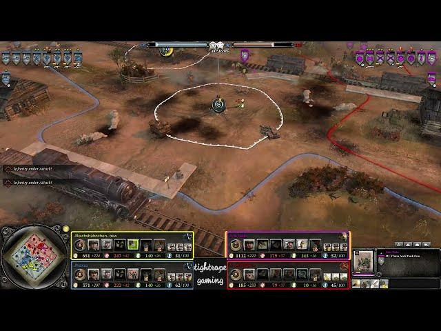 COH2 2v2 Jhiaxus (OK) & Reichshühnchen (OK) vs Anti Nato (US) & ps3YES (SU)