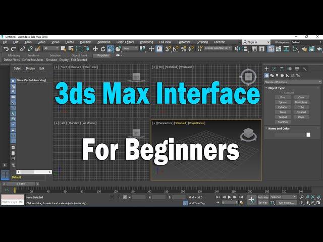 #3dsMax #tutorials #beginners- 3ds Max # Interface # Video Tutorial - (part-1)