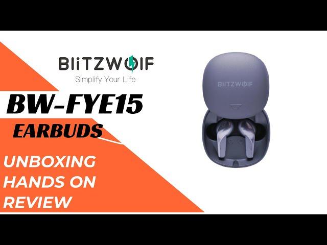 BlitzWolf BW FYE15 Earbuds/Unboxing/Hands on/Review/Sound quality earphones/gaming test latency/TWS