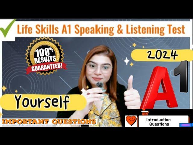 IELTS A1 Life Skills Speaking & Listening Test |Important Questions| Self Introduction Topic 1| 2024