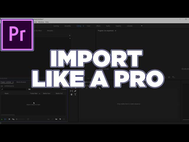 How To Import Files In Premiere Pro | 2020 Tutorial