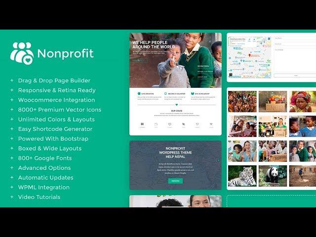 Nonprofit WordPress Theme - Donation & Organization Sites Builder