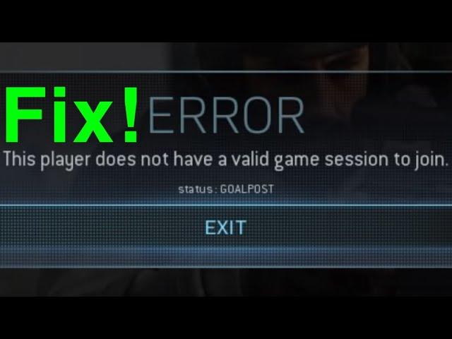 Modern Warfare "this player does not have a valid game session to join" FIX!