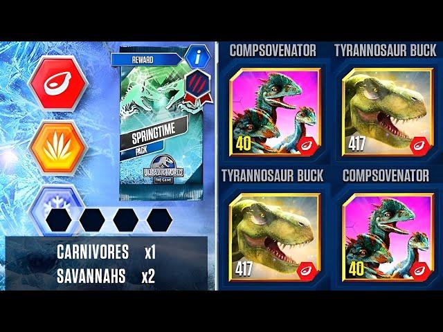 SPRING TIME PACK_TYRANNOSAUR BUCK_BATTLE STAGE | JURASSIC WORLD THE GAME