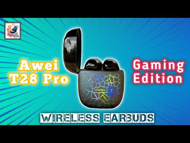 Awei T28 Pro Review-Wireless Bluetooth Gaming Earbuds Cool LED Light with TWS Bass