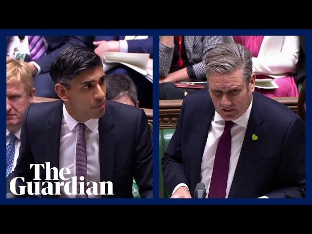 Rishi Sunak and Keir Starmer clash over Boris Johnson's honours list at PMQs