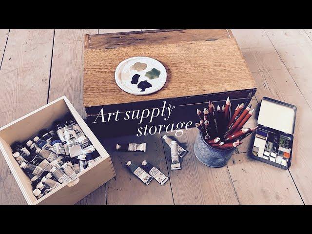 How I Store My Art Supplies  Vintage & cosy aesthetic