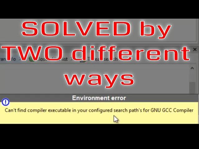 Can't find compiler executable in your configured search path's for GNU GCC compiler