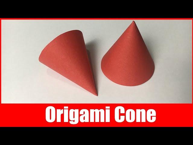 How to Make a Cone out of Paper | Origami Cone Shape (Easiest Way) | DIY 3d Cone