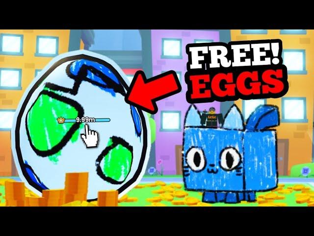 Opening 200 FREE EGGS for a TITANIC in Pet Sim 99