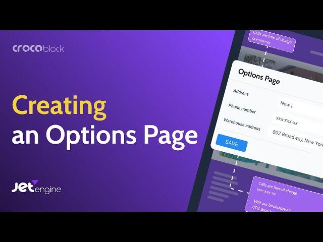 Creating Options pages in WordPress | JetEngine