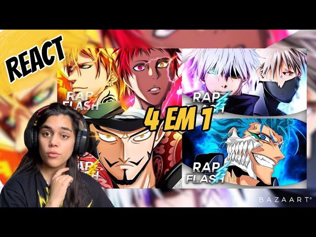 REACT | Rap do Akashi e Nash | Rap do Gojo e Kakashi | Rap do Mihawk | Rap do Grimmjow | Flash Beats