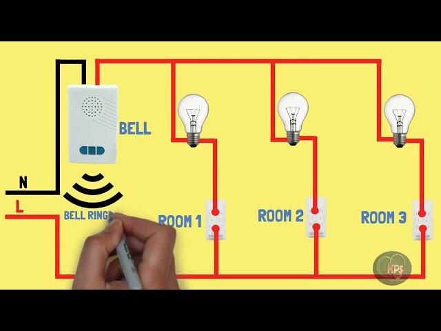 DOOR BELL WIRING DIAGRAM MULTIPLE SWITCH AND SERIES LAMP