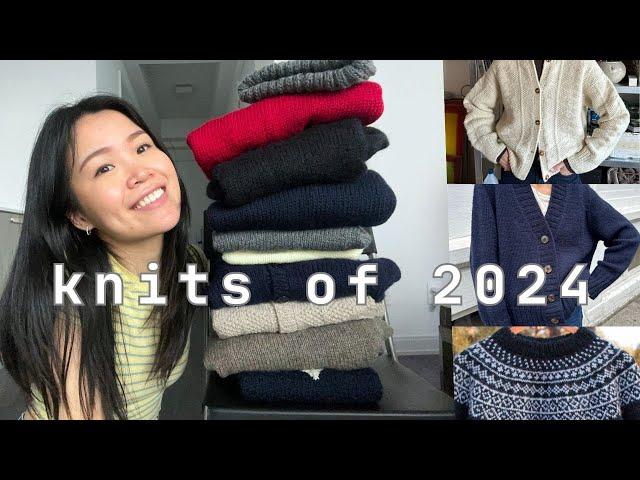 everything i knit in 2024 & try on | lots of petite knit