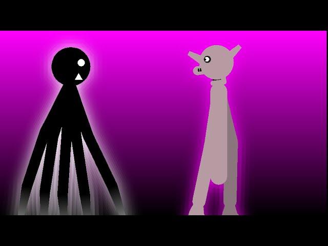 sky screamer vs Ghost Pig (Trevor Henderson battle) (stick nodes animation)