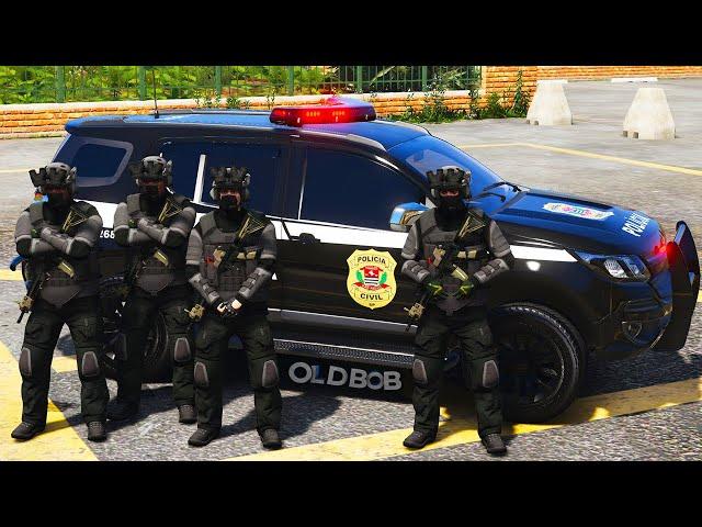 POLICIAIS INVADEM MANSÃO E PRENDEM CHEFÃO DO CRIME PCSP | GTA 5 VIDA POLICIAL