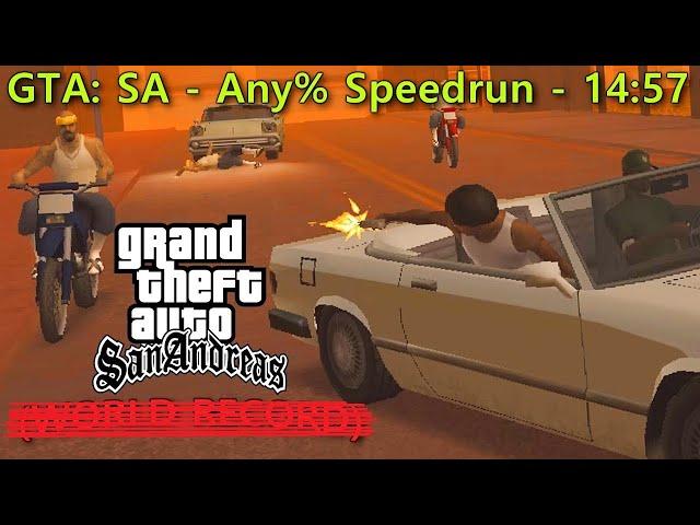 GTA San Andreas - Any% speedrun in [14:57] Former World Record