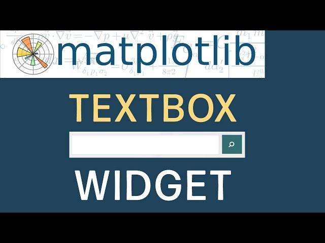 Getting Started With matplotlib Widgets | TextBox Widget