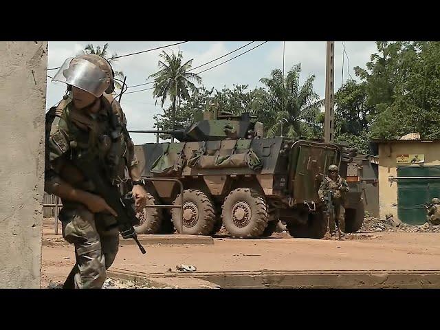 French Soldiers In Heavy Combat Operations in The Central African Republic