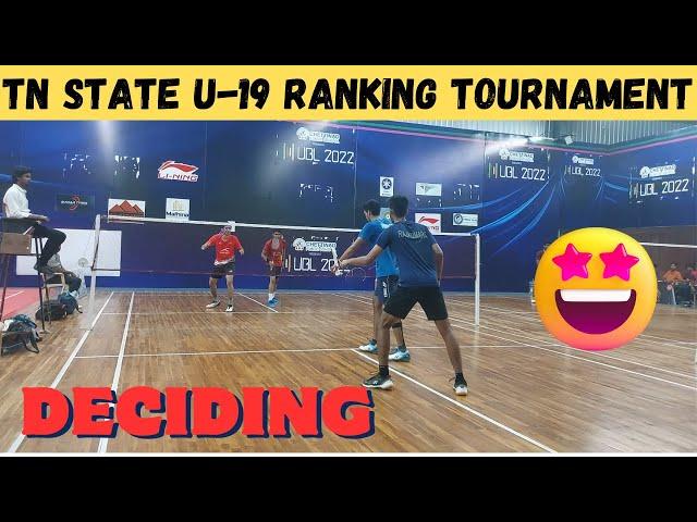 HARISH DHANDAPANI/ GIRISH VENKAT vs ANISH RAJ/ NAREN S || TAMILNADU STATE U-19 RANKING TOURNAMENT